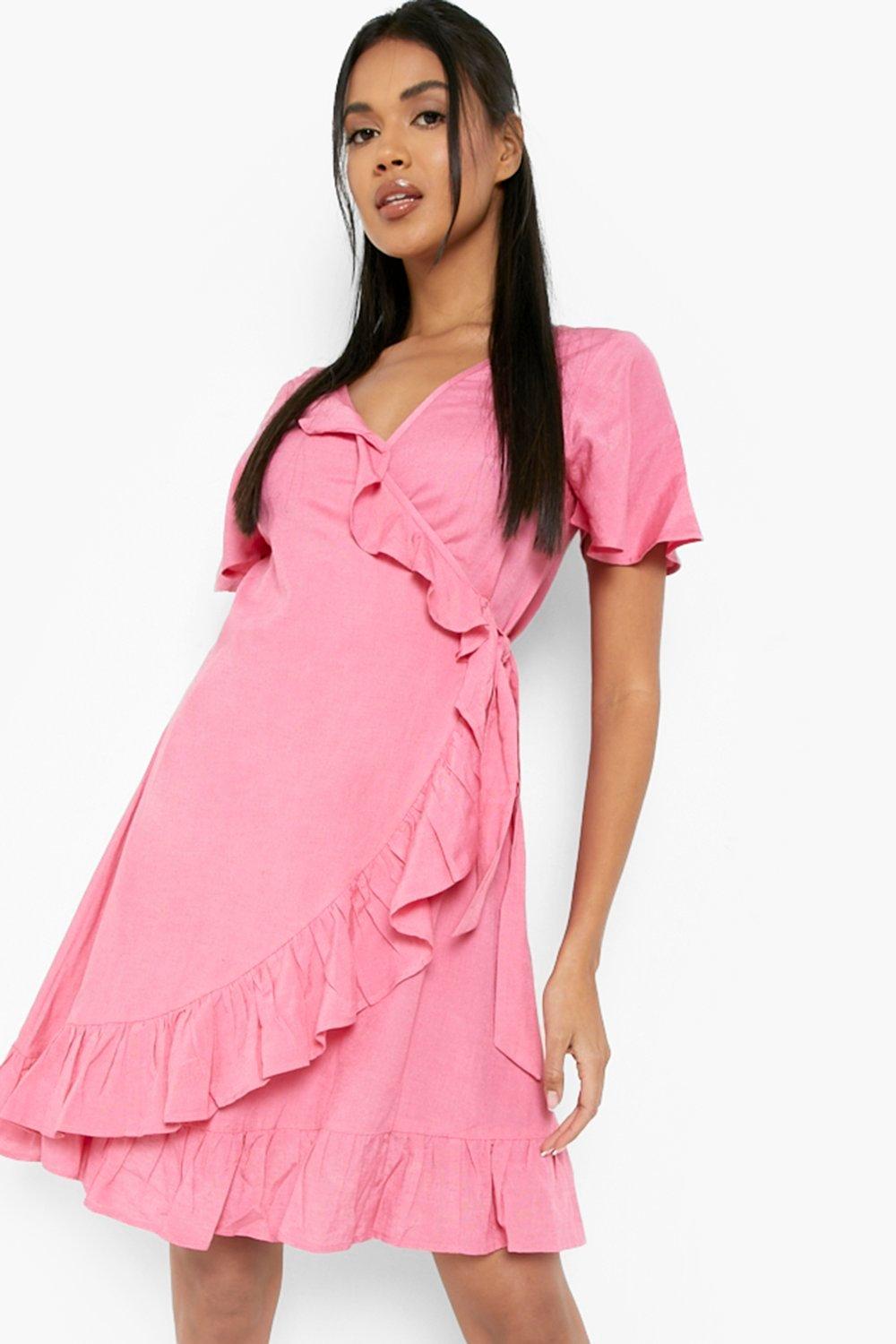 Linen hotsell frill dress