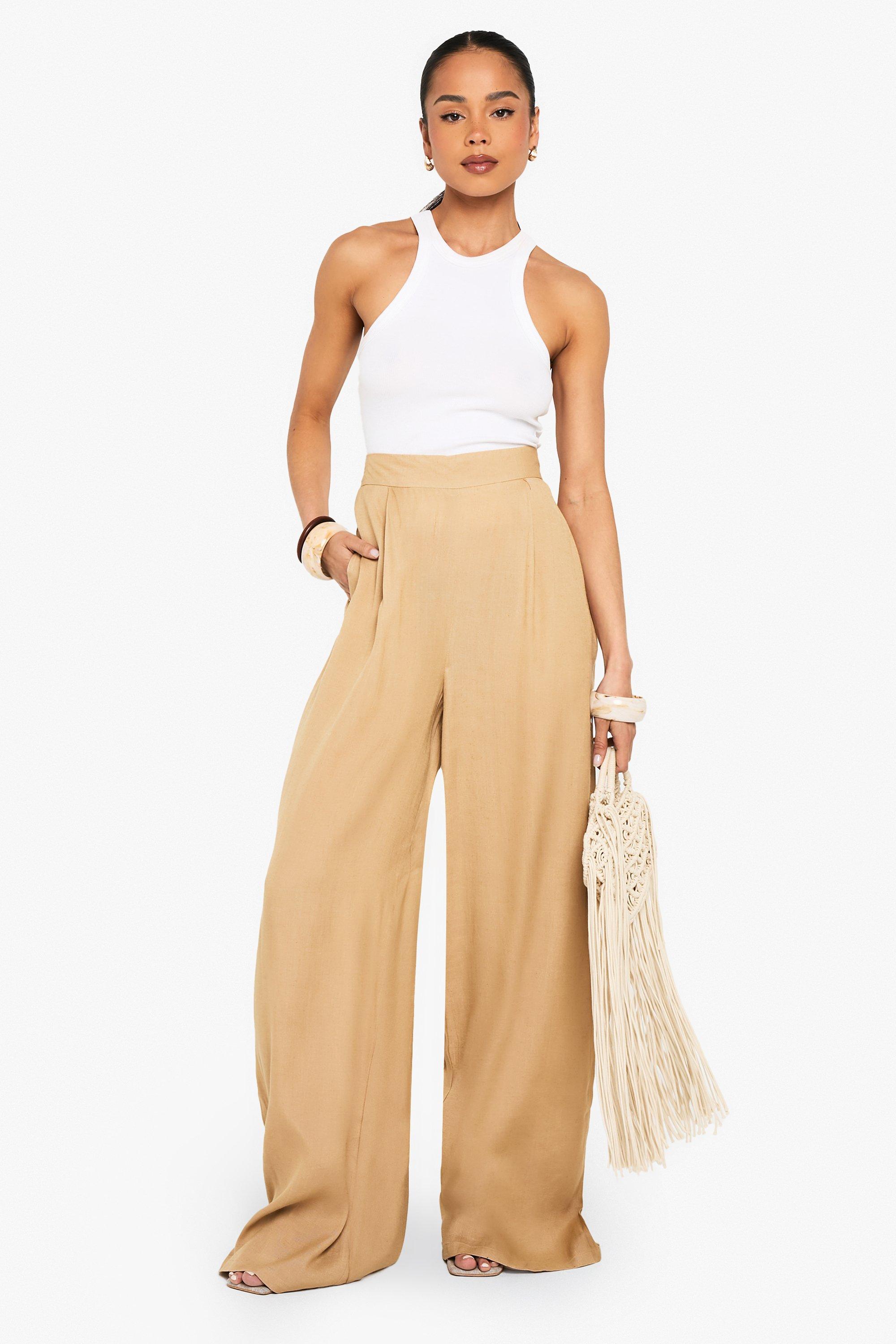 Wide Leg Linen Pants