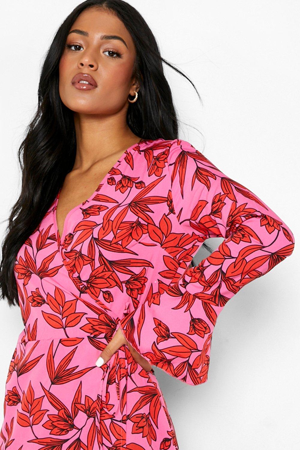 Floral print plus size dress