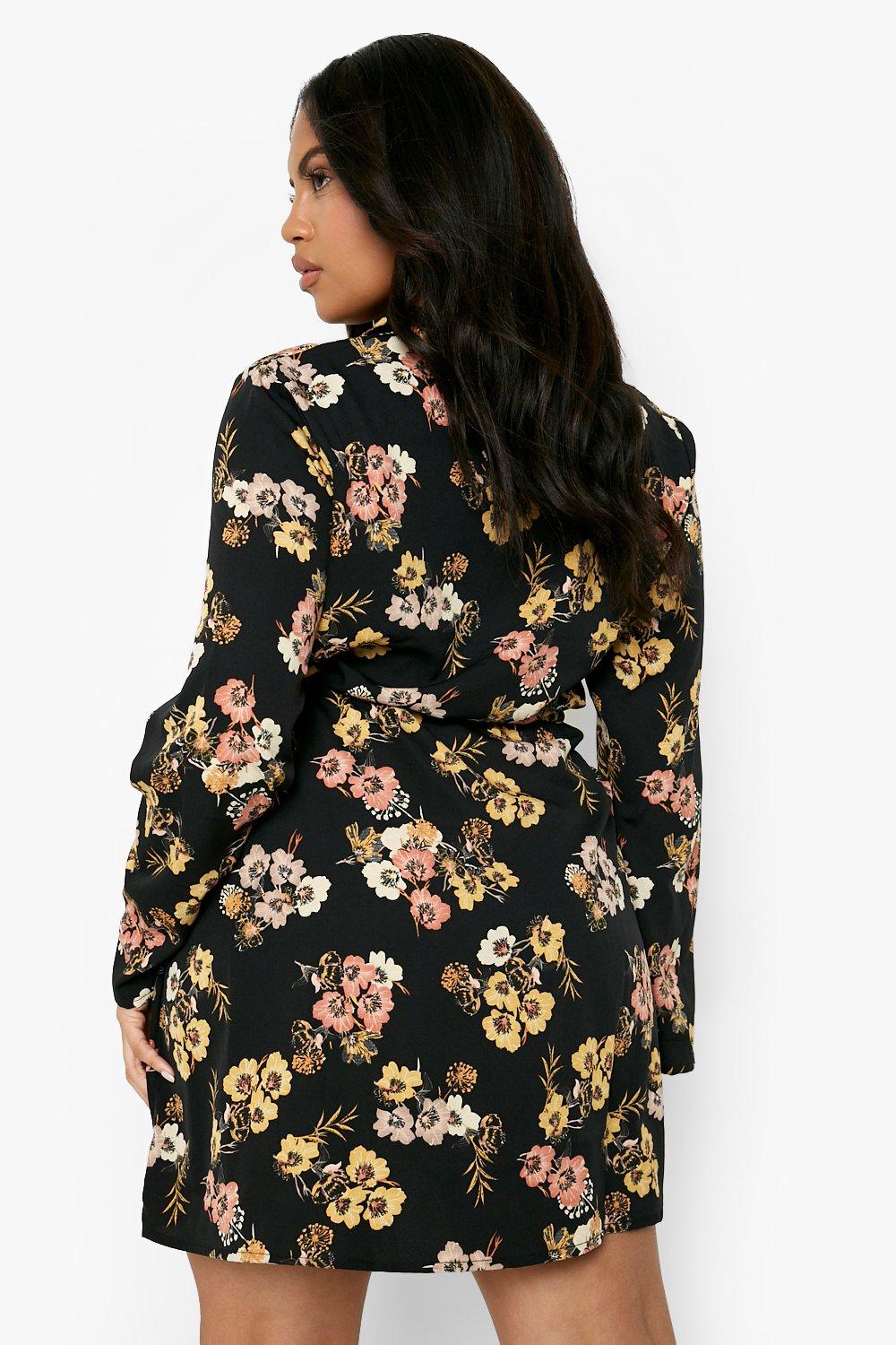 Grande taille Robe chemise avec cordon de serrage la taille