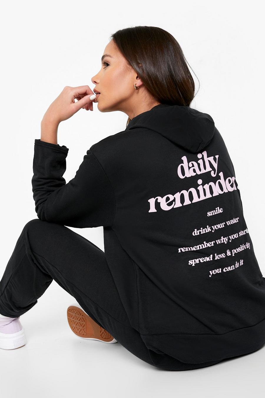Black Daily Reminder Sweater Tracksuit image number 1