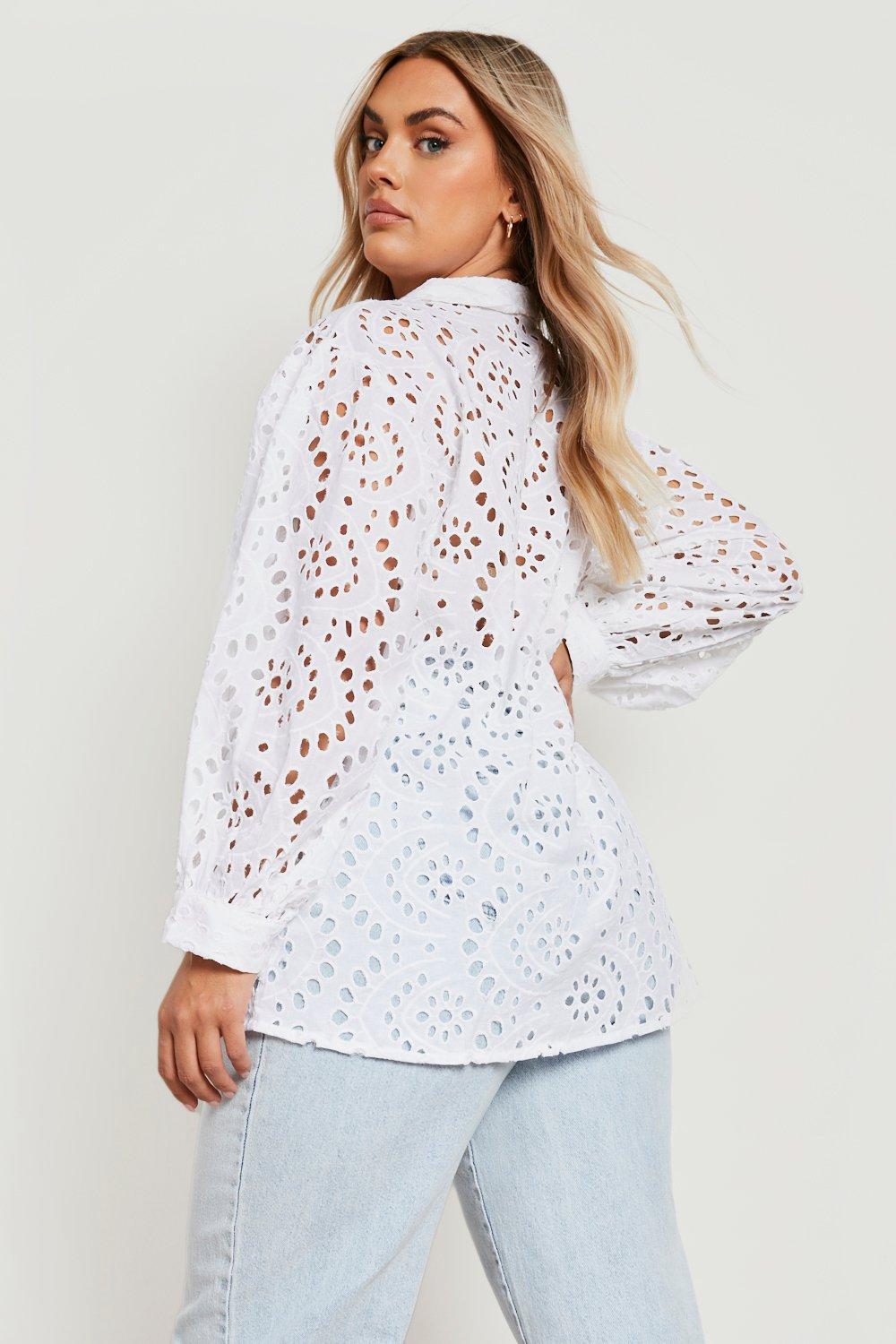 Blouse broderie anglaise grande taille new arrivals