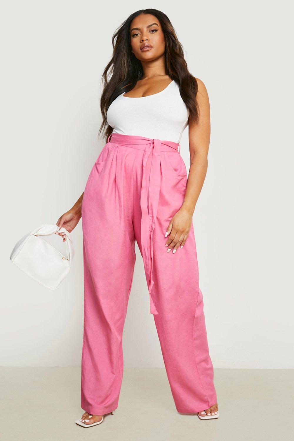 plus size hot pink pants