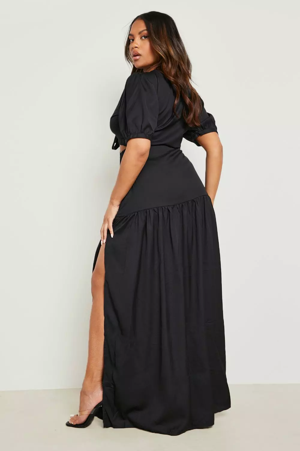 スカート Siyazu SIST9044 Relax Banding Skirt_Black Side deformation skirt - Black