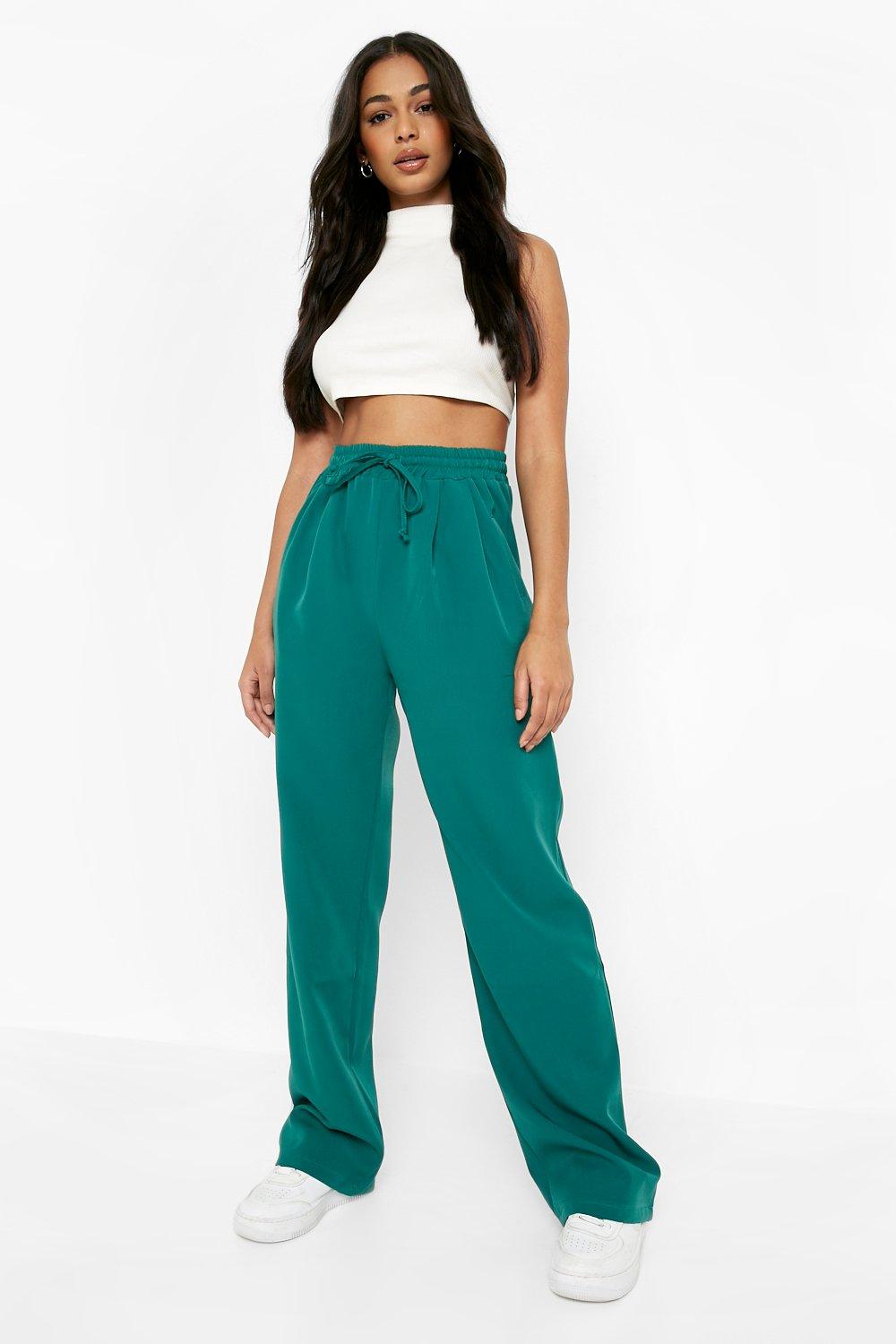 Deep Waist Straight Leg Jogger boohoo