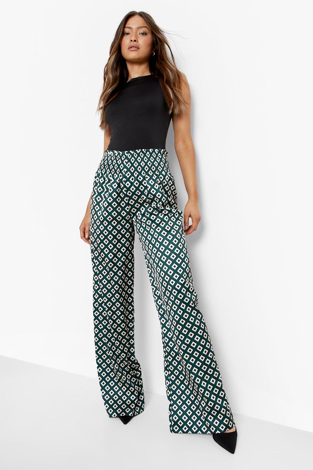 Printed wide leg pants sale