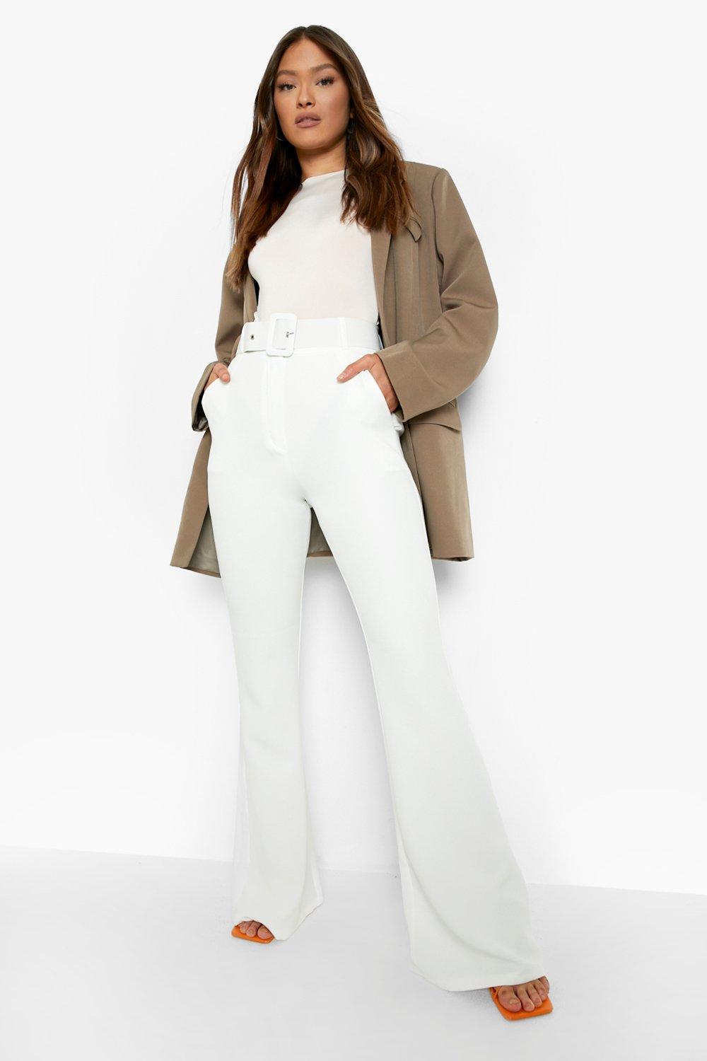 white belted trousers