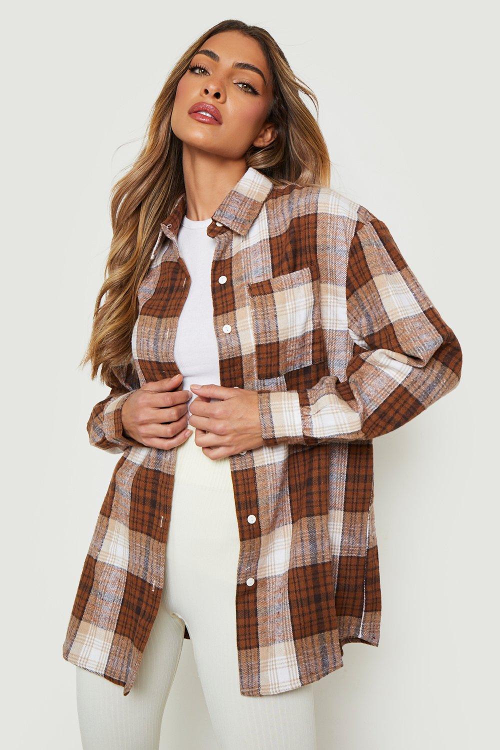 Chemise oversize carreaux