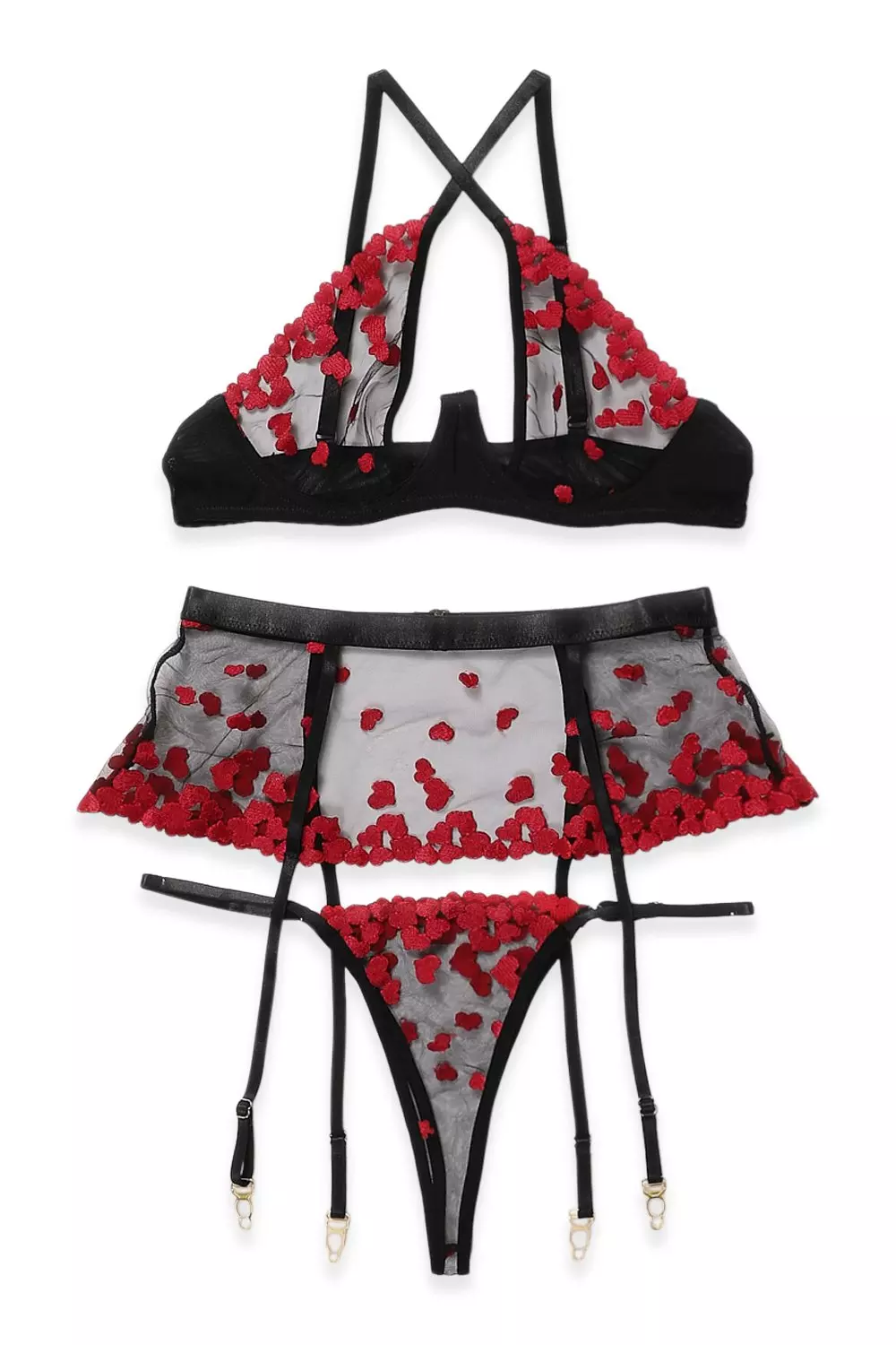 Red Heart Mesh 3 Piece Set  alternative image