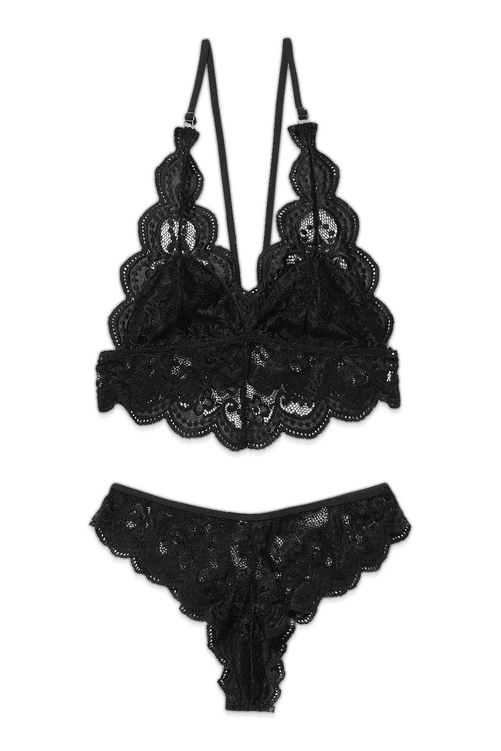 Zwarte best sale kanten bralette