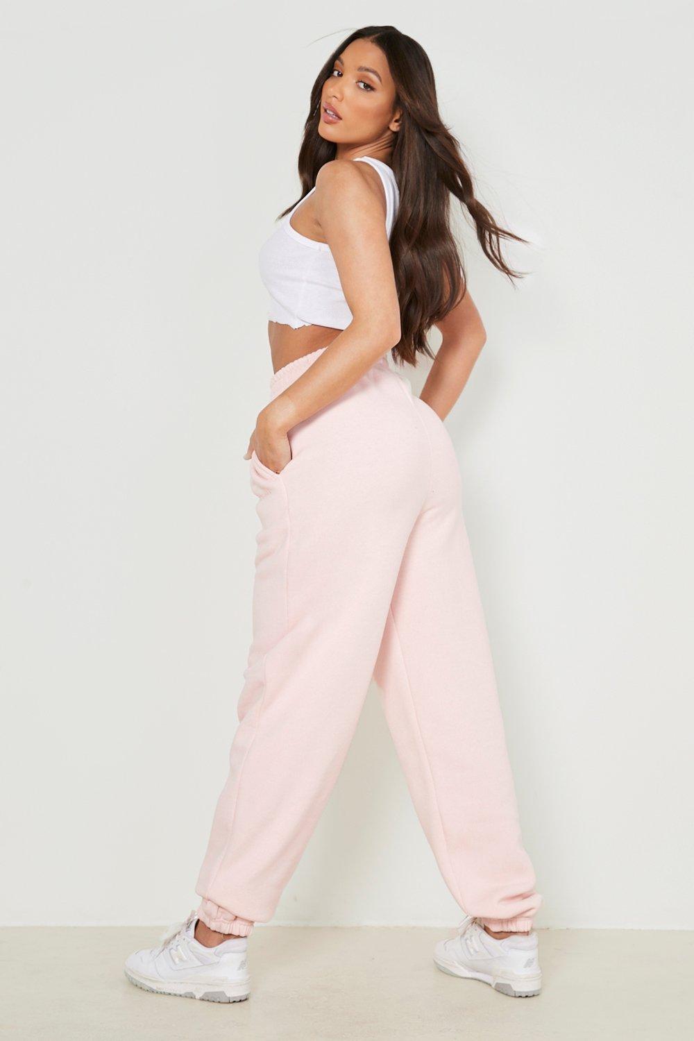 Pink discount joggers boohoo