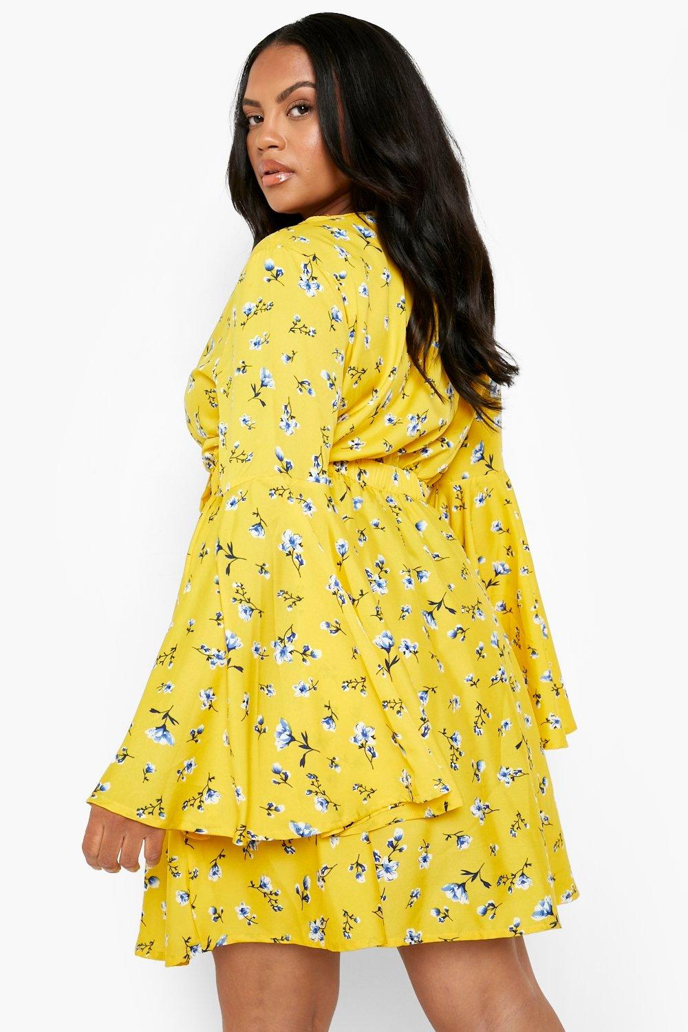 Torrid yellow hot sale floral dress