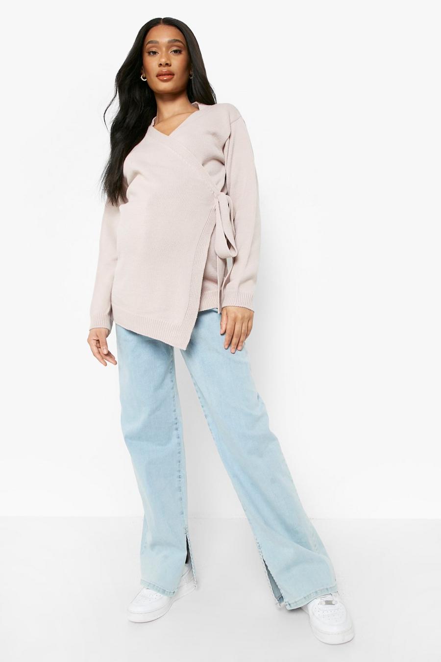 Pink Maternity Grow With Me Tie Side Cardigan