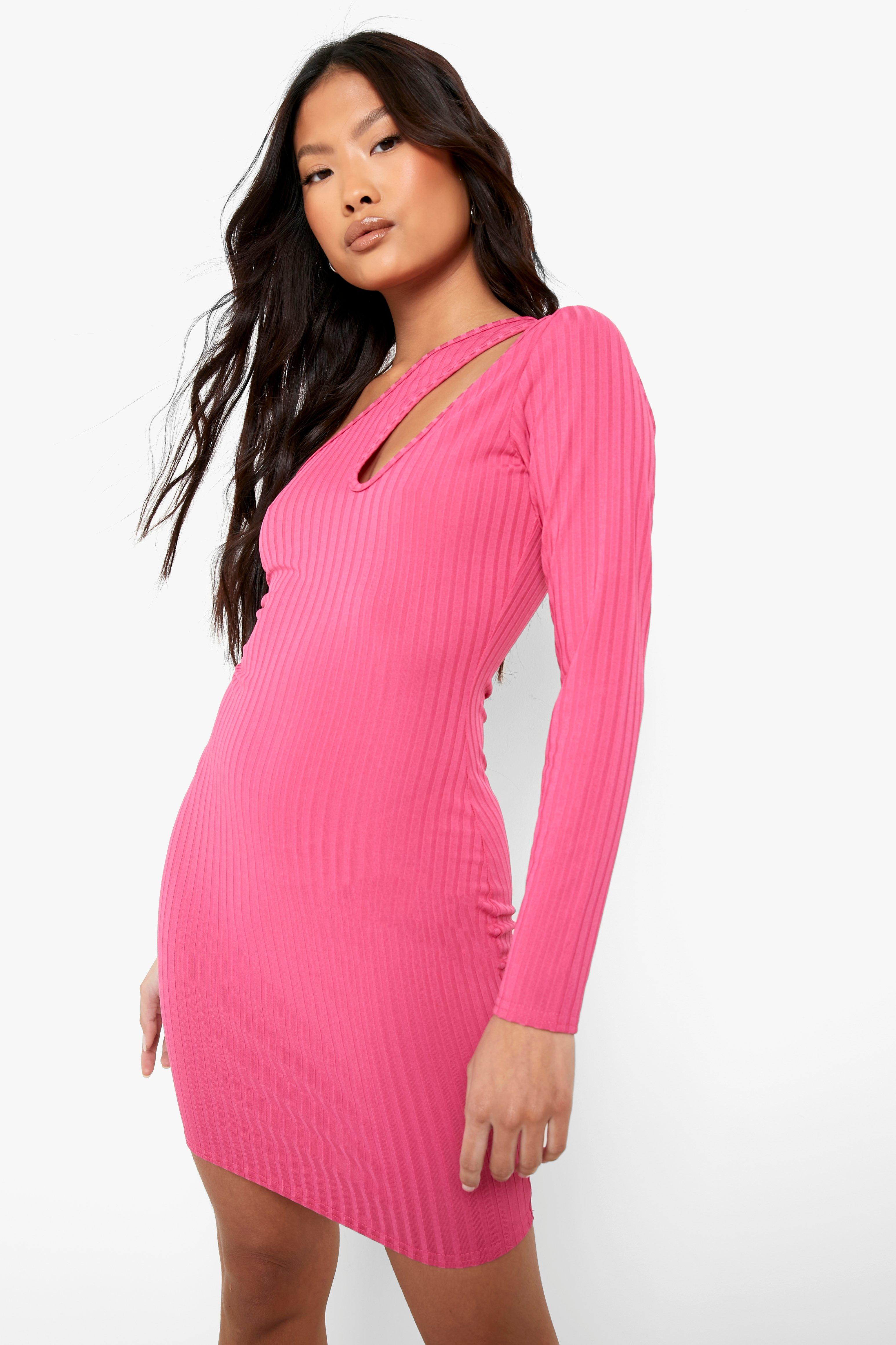 petite ribbed bodycon dress