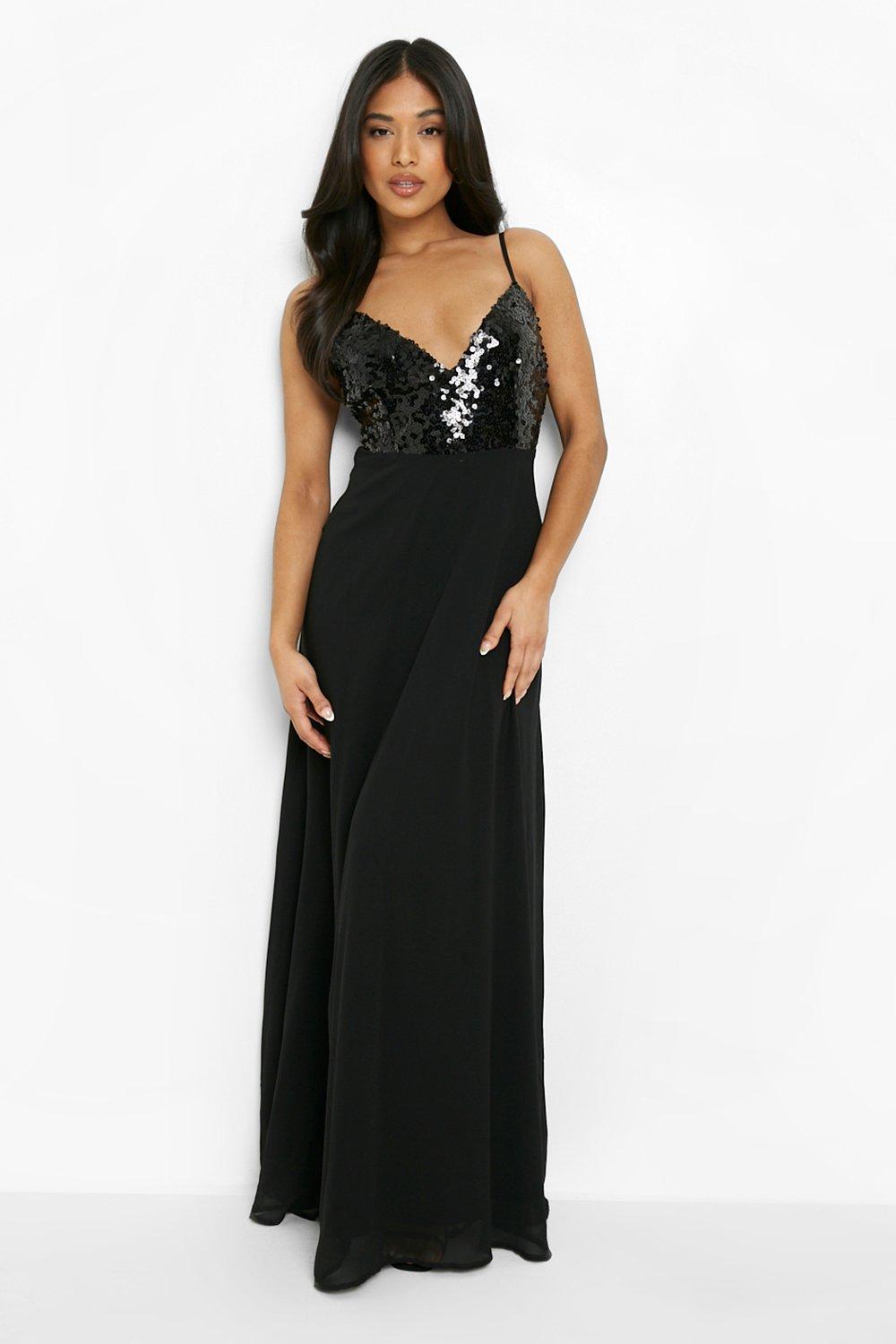 petite sequin formal dresses & gowns