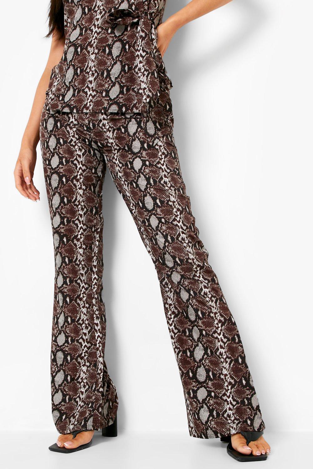 Boohoo snake print trousers sale