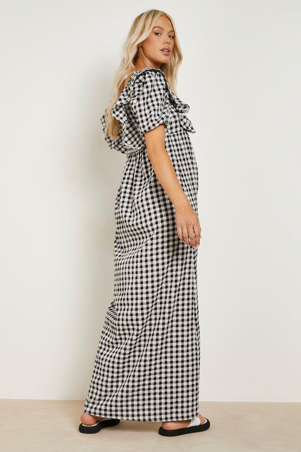 Cotton Maternity Dress, Gingham