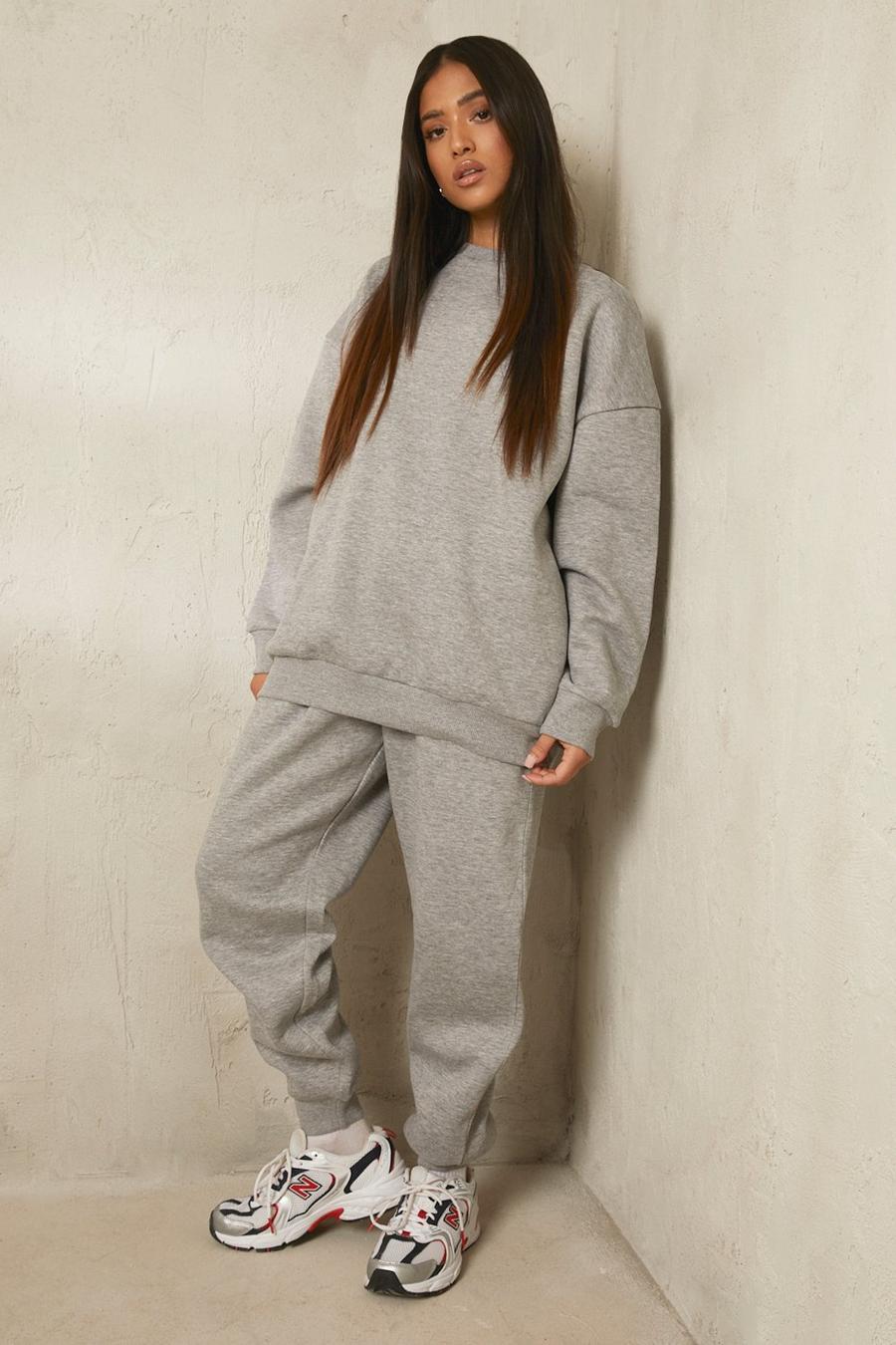 Grey Petite Recycled Cuffed Hem Track Pants image number 1