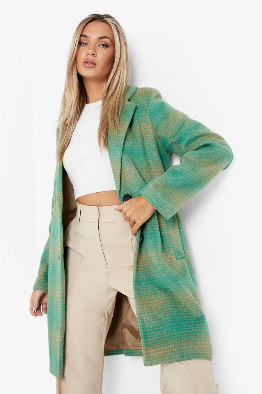 Green Check Tailored Wool Coat image number 1