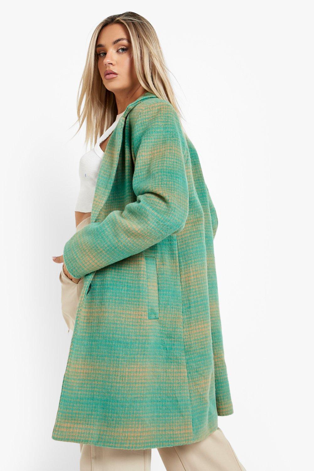 Mint green wool outlet coat