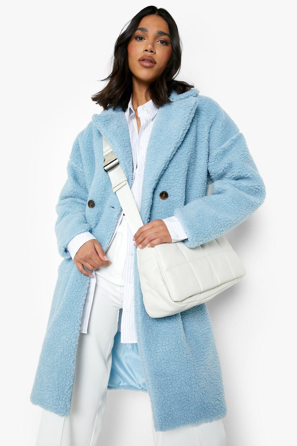 Powder blue hotsell teddy coat