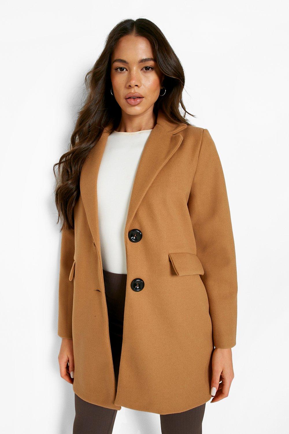 Tailored Wool Look Coat boohoo NO