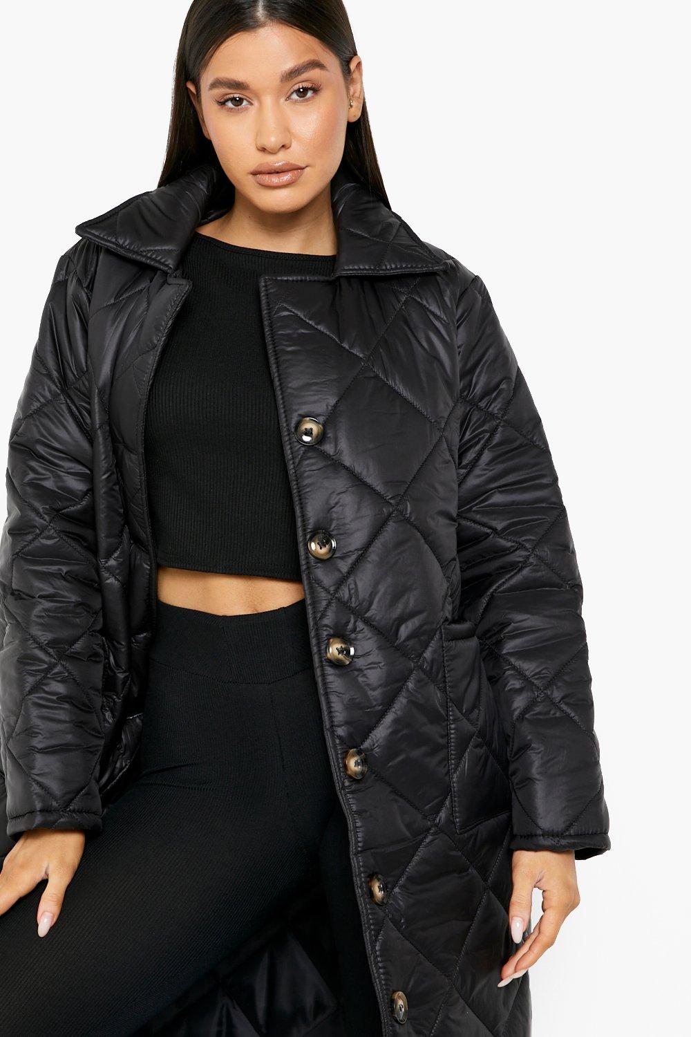 Boohoo longline padded sales coat