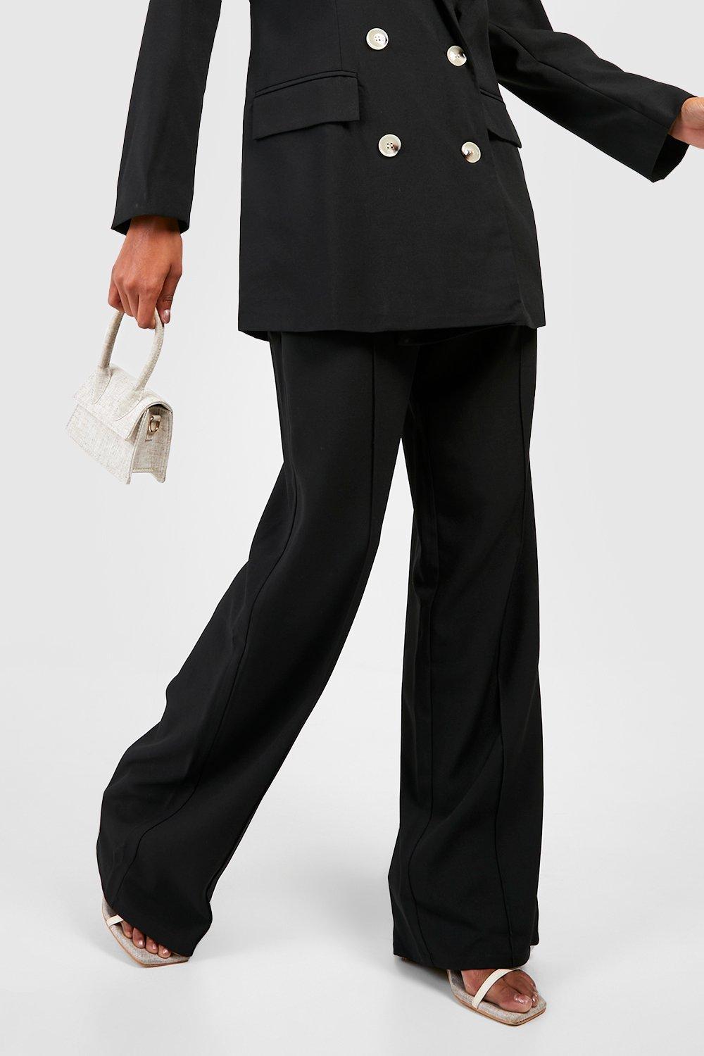 Women's black 2024 linen dress pants