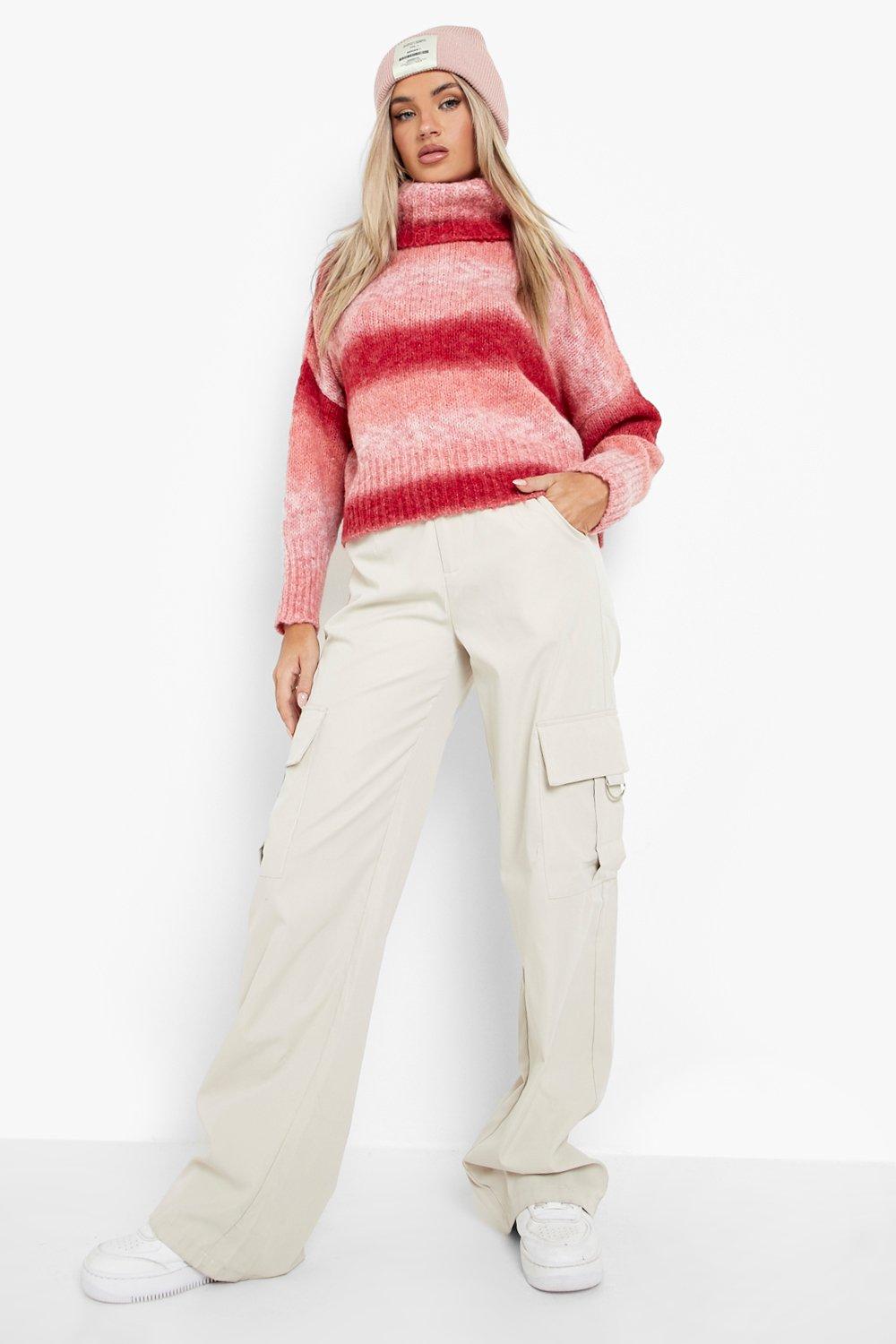 Soft Knit Ombre Turtleneck Sweater