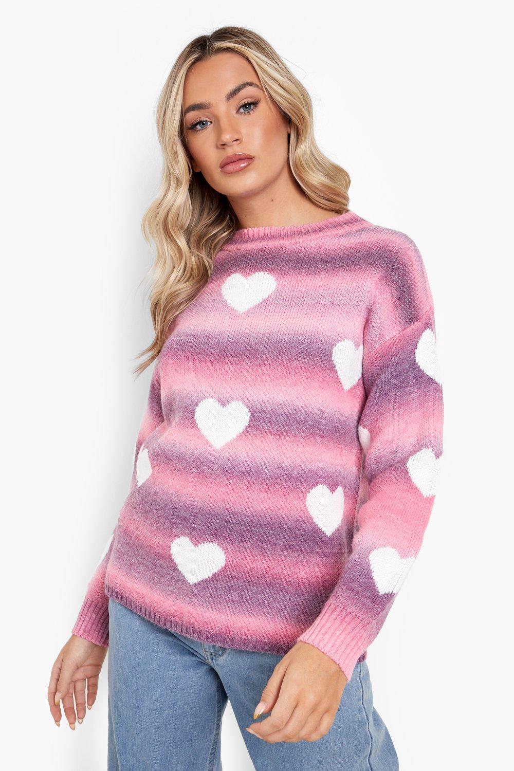 Heart shop print jumper