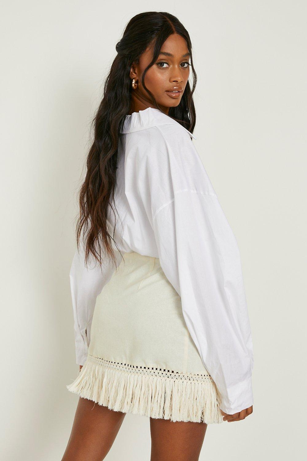 boohoo tassel skirt