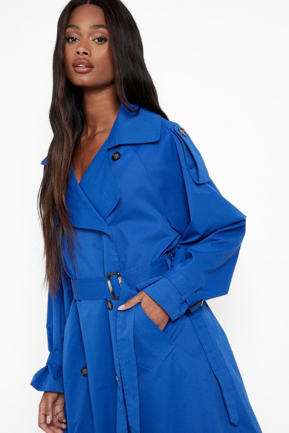 capacity In response to the wolf Belted Woven Trench Coat | boohoo
