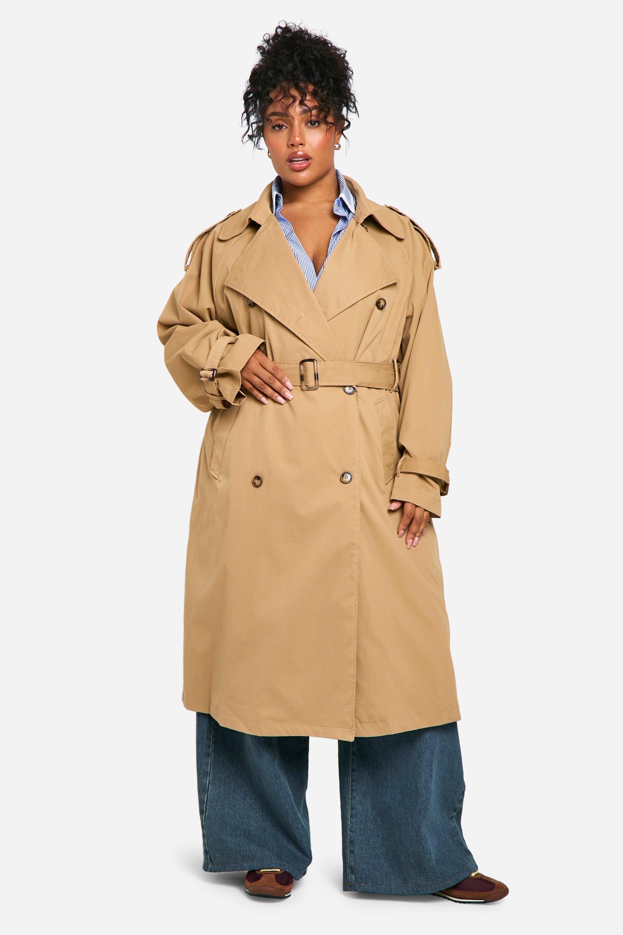 Boohoo plus coat hot sale