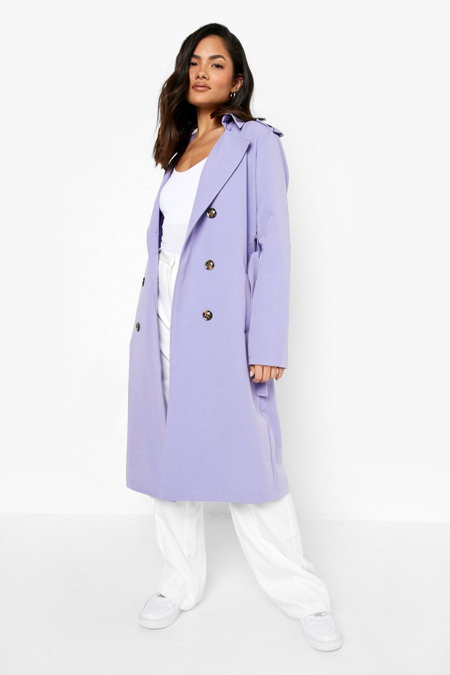 Lilac Belted Trench Coat image number 1