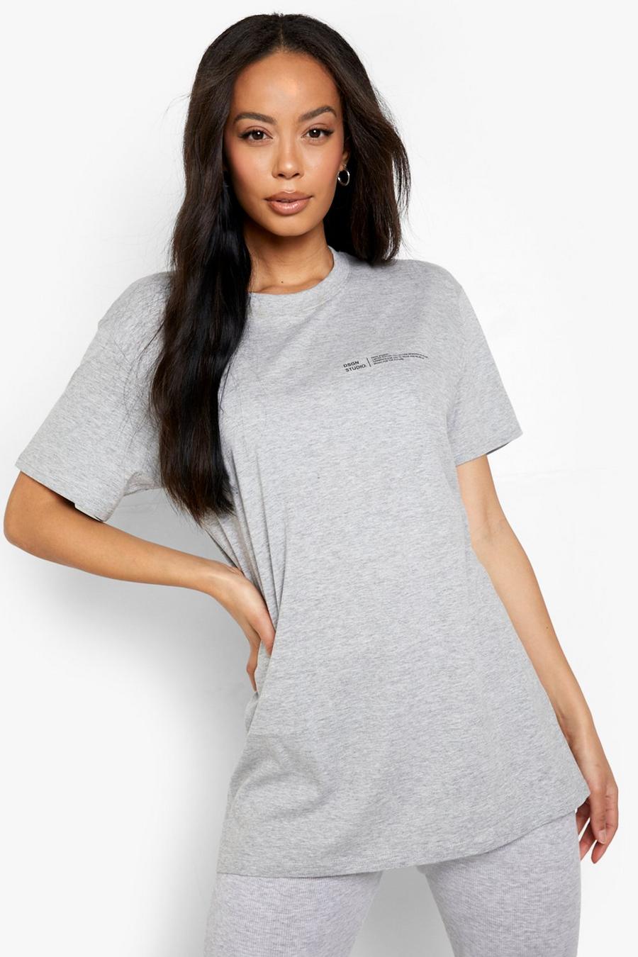 Grey marl Tall Official Text T-shirt image number 1
