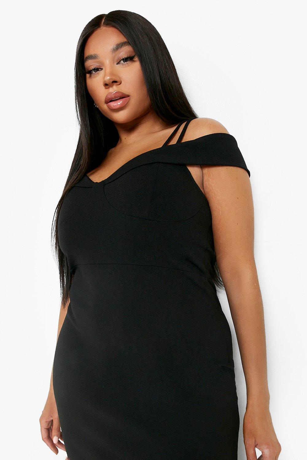 womens plus size cold shoulder dresses