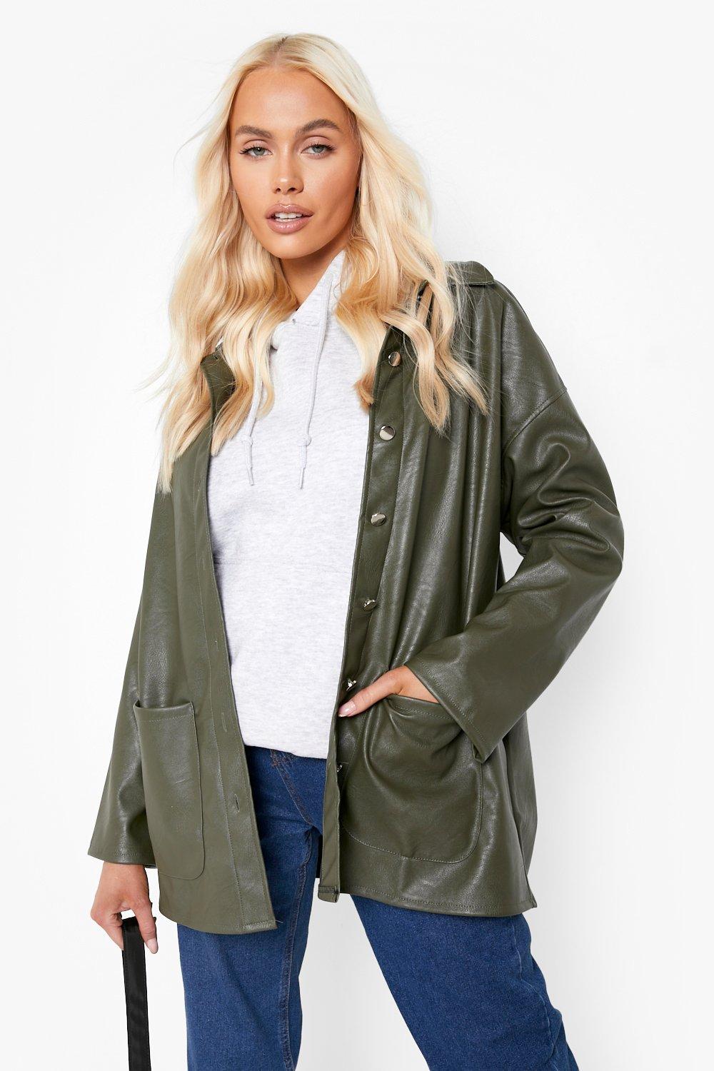 boohoo leather shirt