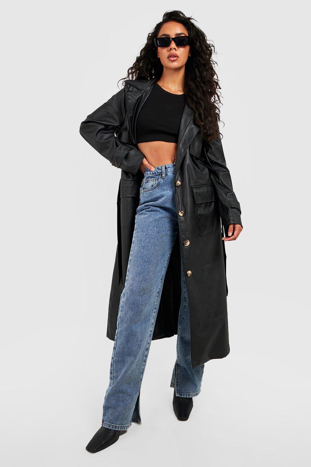 Faux 2025 leather duster