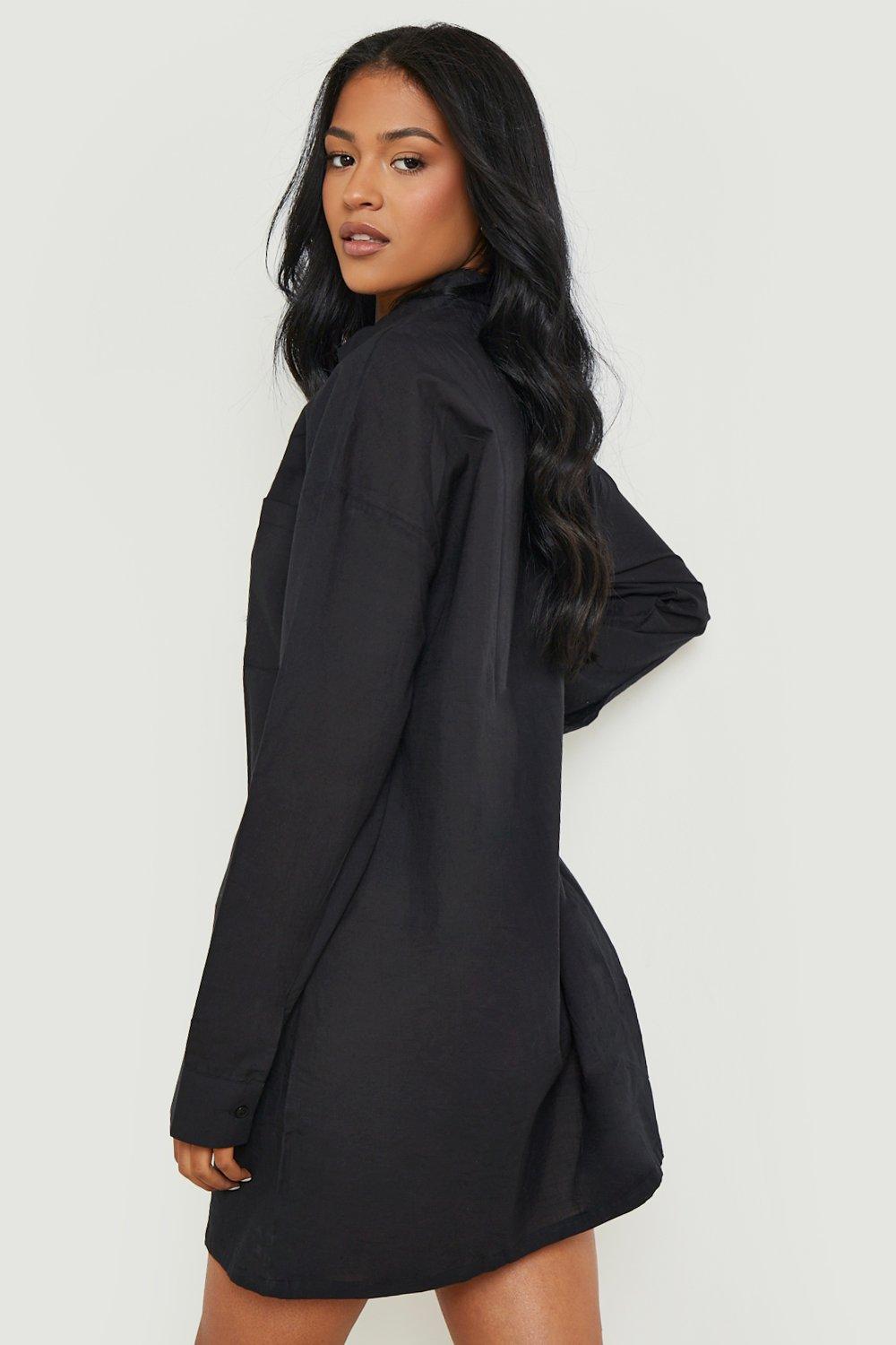 Tall Oversized Linen Look Pyjama Shirt boohoo IL