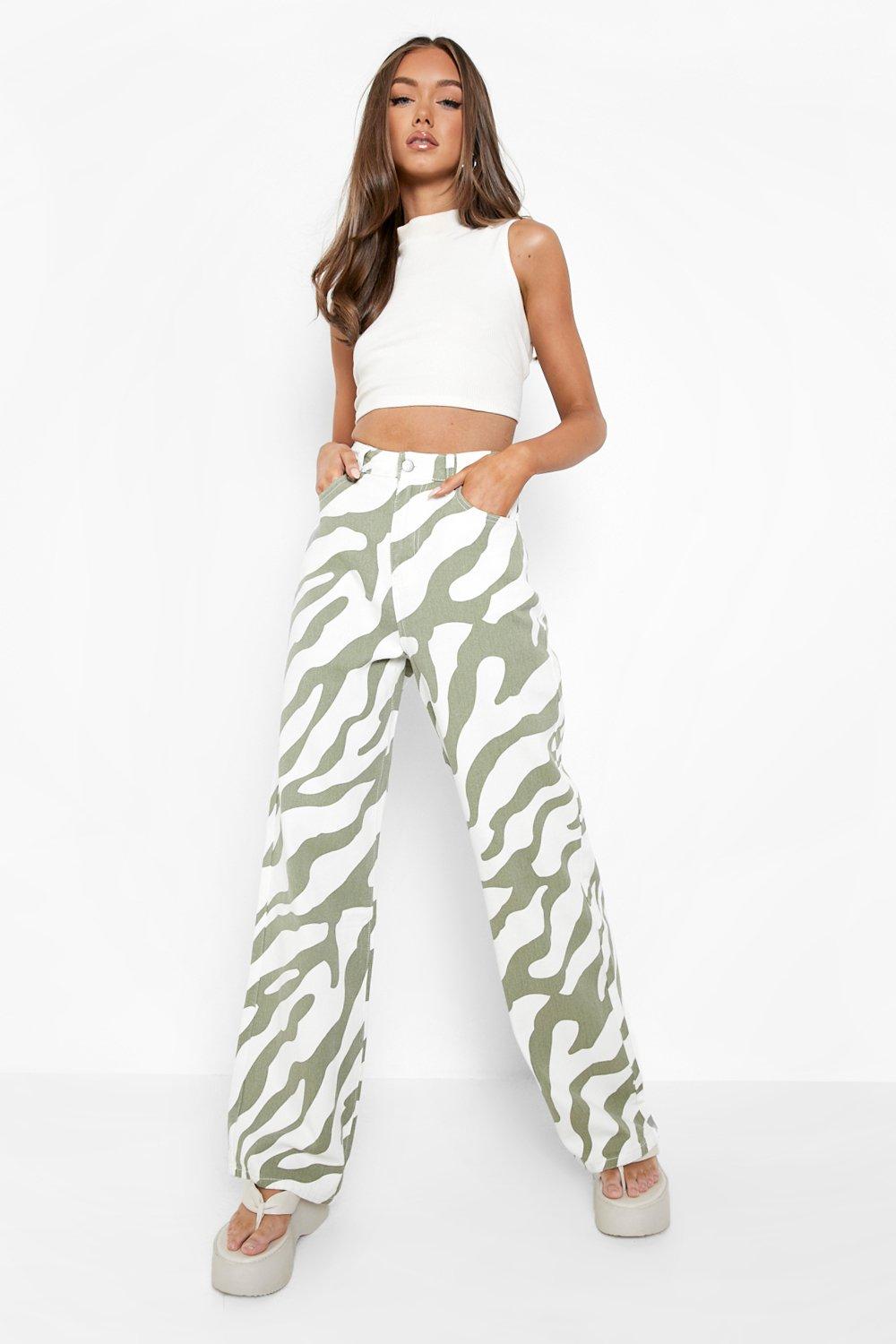 Zebra print hot sale pants