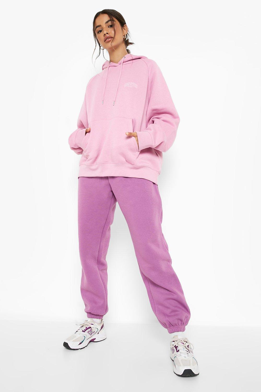 pink matching tracksuit