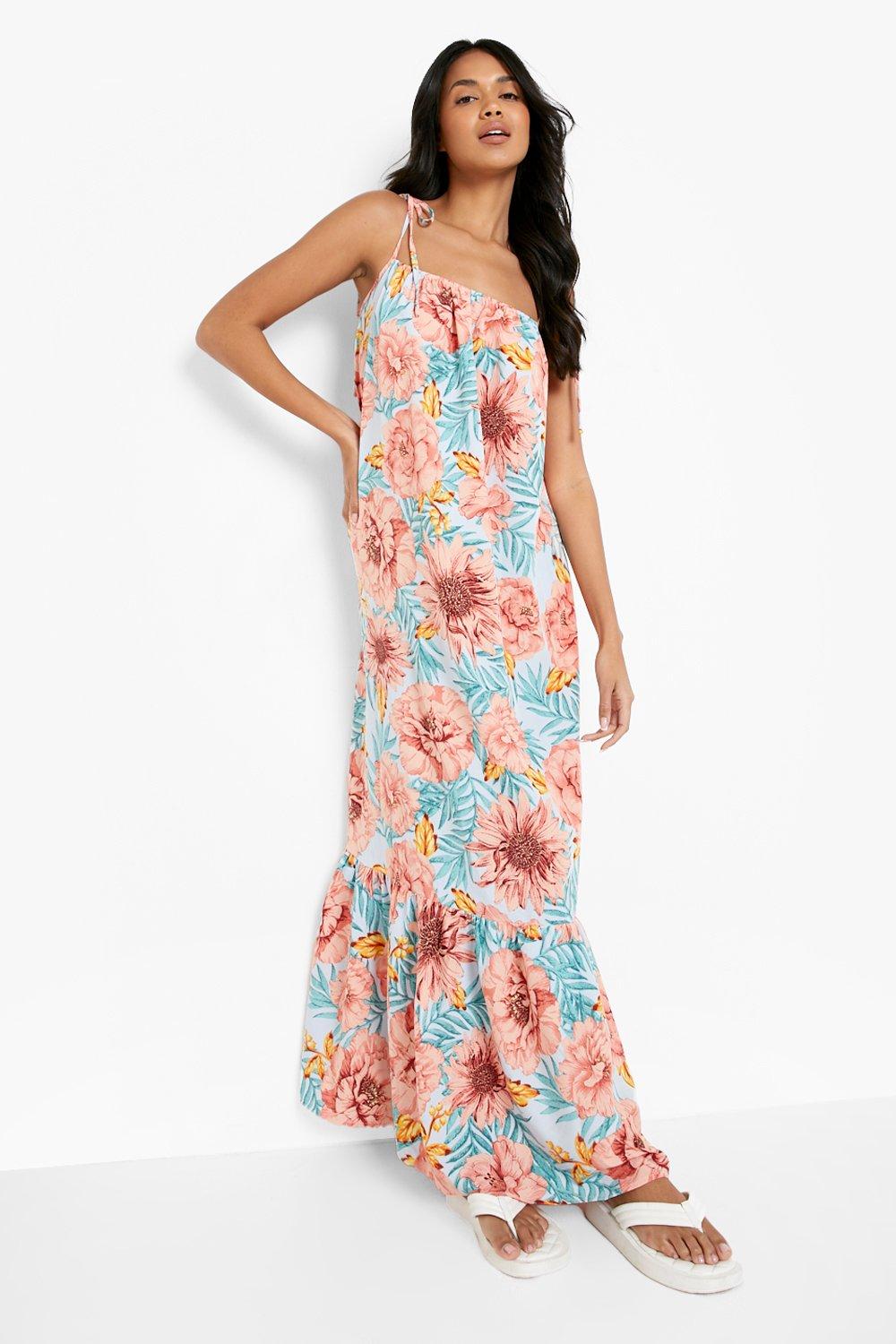 Large Floral Print Maxi Dress | boohoo