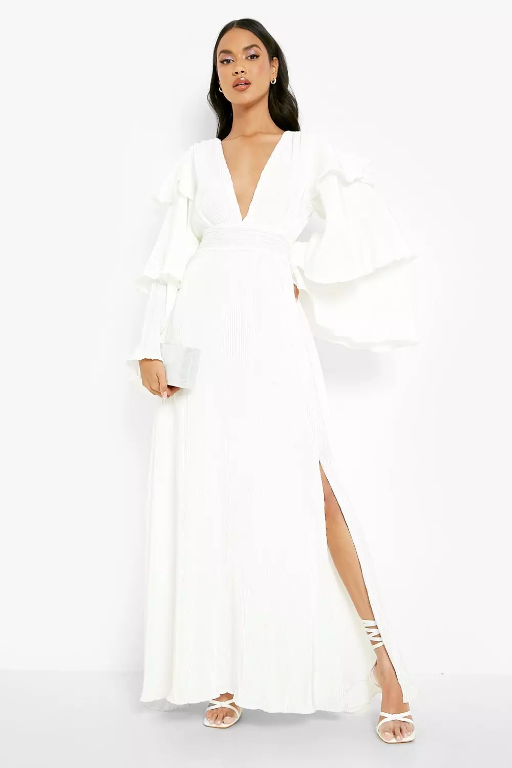 パーティードレス Molotov Ruffle Sleeve Dress Boohoo ME
