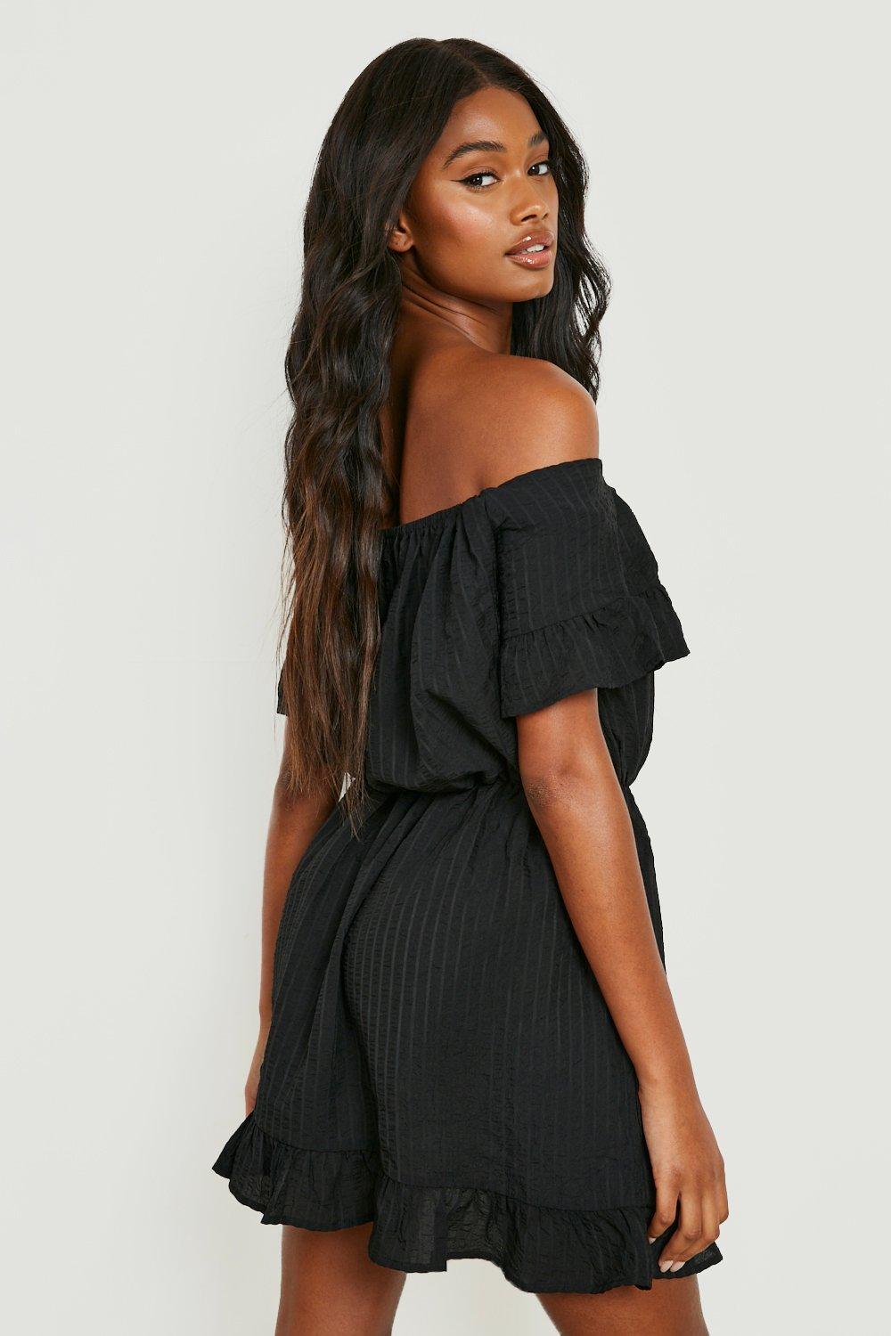 Square neck outlet frill dress