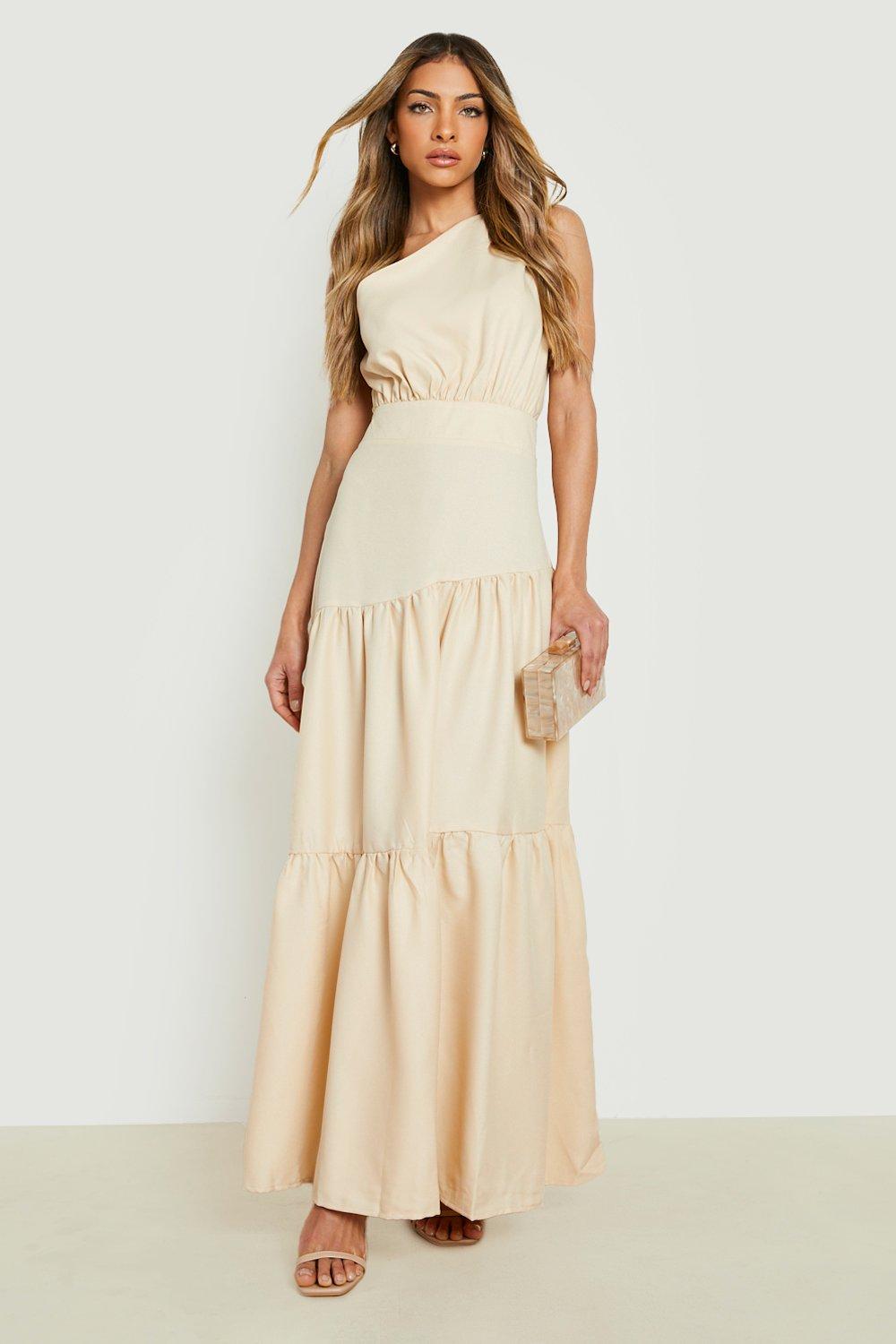 boohoo tiered maxi dress