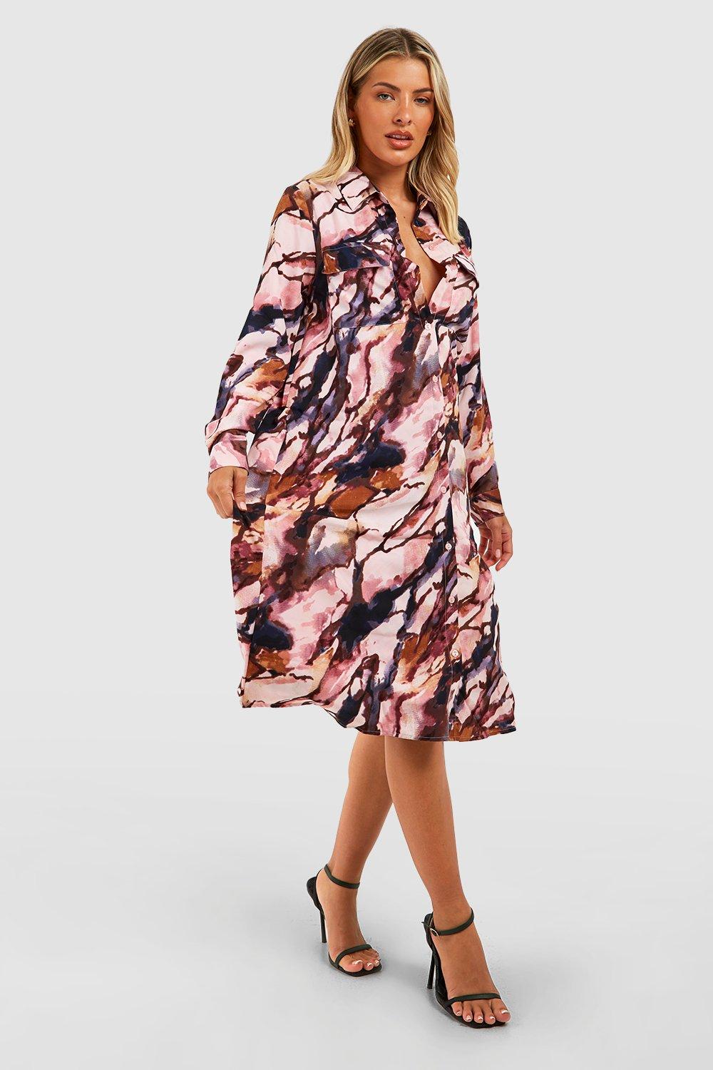 Boohoo midi shirt clearance dress