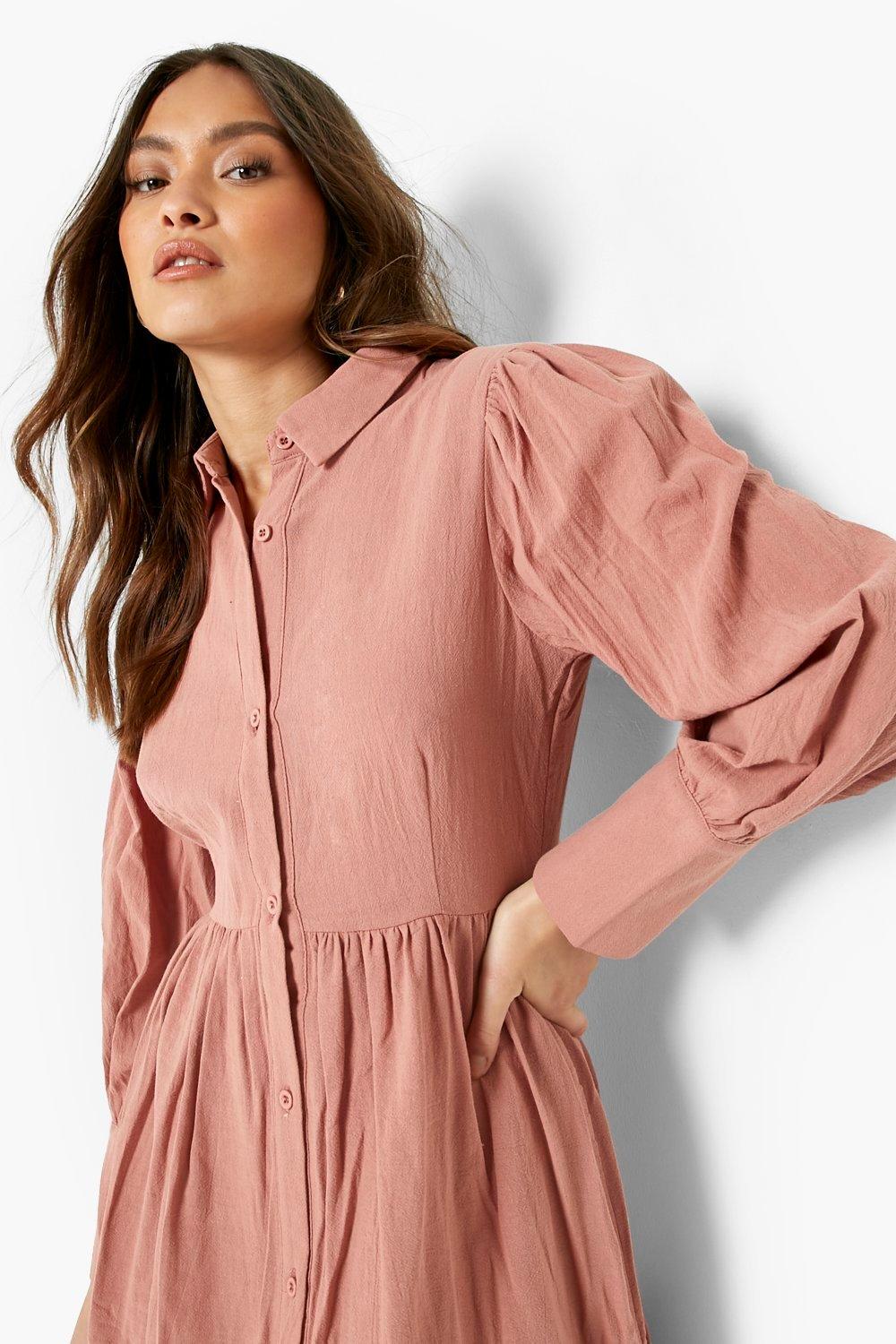 shirt dress pink