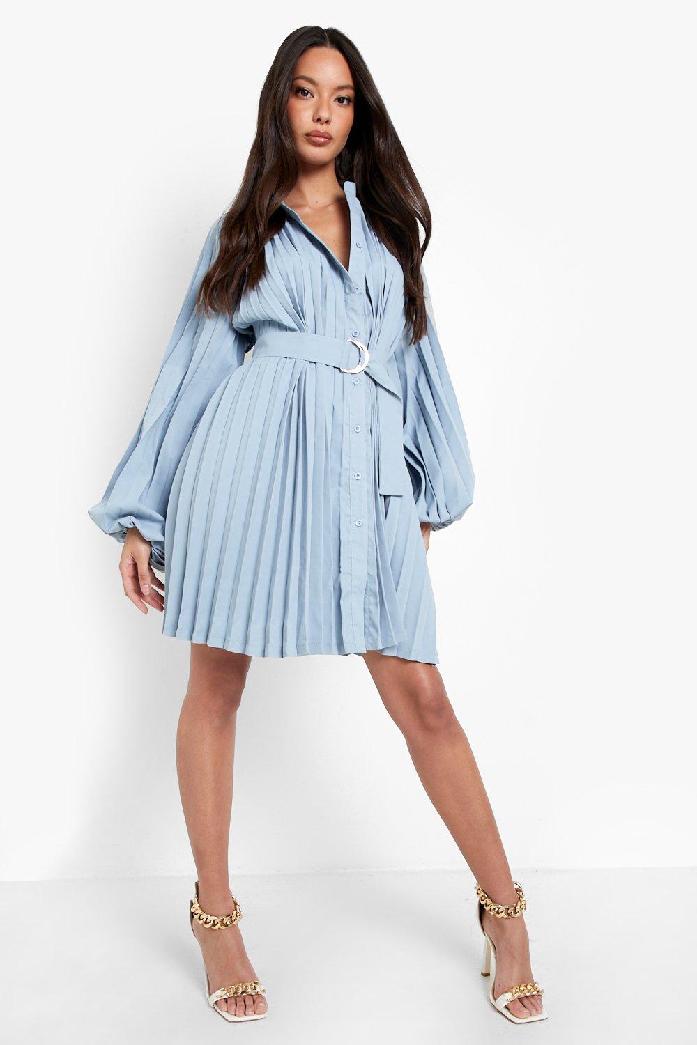 belted mini shirt dress