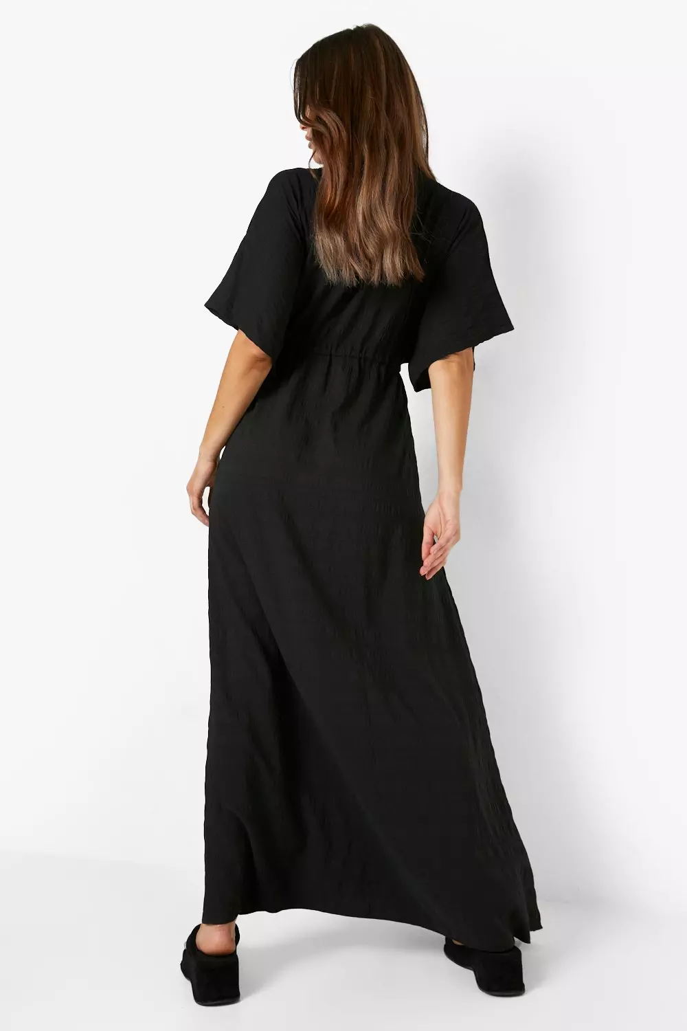 Black kimono outlet maxi dress