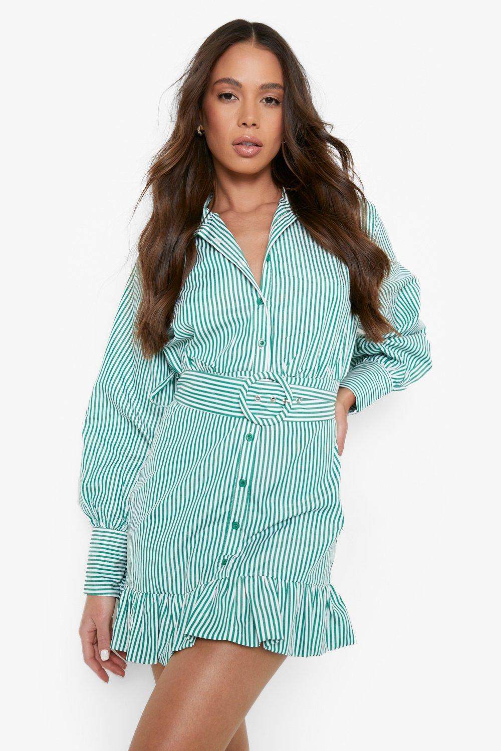 puff sleeve shirtdress